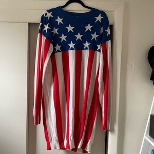 Love Moschino American Flag Knit Dress